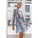 Flowery Dress Casual Short Female Long Sleeve SIMPLEE