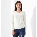 Sweater Feminino Pulôveres de manga Longa De Malha Camisola