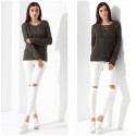 Women's Long Sleeve Sweater Sexy Winter Pullover GareMay