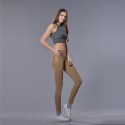 PU leather yoga pants push up leggings waist high energy running