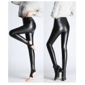 Calça Legging Feminino De Couro Estilo Sexy Festa Cintura Alta Inverno