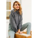 Camisola Feminino Pullover de Gola Alta De Malha Inverno Manga Longa