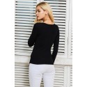 Camiola de Malha Feminina Inverno Outono Estilo Casual SIMPLEE