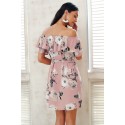 Vestido Floral Feminino Casual Estilo Verão Curto Praia Feminino