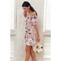 Vestido Floral Feminino Casual Estilo Verão Curto Praia Feminino