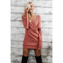 Vestido Elegante Casual Manga Comprida Pullover Feminino SIMPLEE