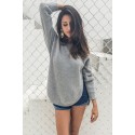 Camisola Basica Feminina Pullover Ocasional Outono Inverno Elegante