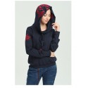 Moletom Casual Manga Longa Capuz solto Estilo Inverno Feminino