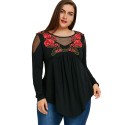 Women's Blouse Floral Black Casual Style Spring Char