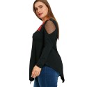 Blusa Feminina Floral Preto Estilo Casual Primavera Char