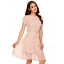 Women's Casual Dress Short Sleeve Summer Polka Dot Print