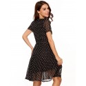 Women's Casual Dress Short Sleeve Summer Polka Dot Print