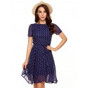 Women's Casual Dress Short Sleeve Summer Polka Dot Print
