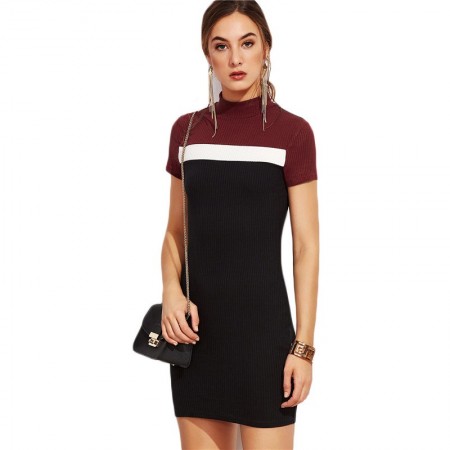 Formal Shaped Dress Formal Style Casual Colrovie Short Sleeve