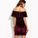 Sexy Dress Elegant Female Short Sleeve Winter Style Party