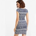 Women's Tribal Summer Dress Brief Vintage Sexy Casual Style