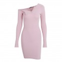 Fashion Elastic Long Sleeve Women's Dress Fashionable Style