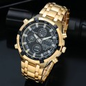 Clock Digital Sport Classic Analog Quartz Men Gold