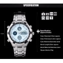 Clock Digital Sport Classic Analog Quartz Men Gold