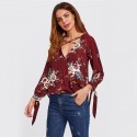 Women's Floral Dress Casual Style Long Sleeve Casual