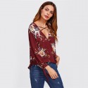 Women's Floral Dress Casual Style Long Sleeve Casual