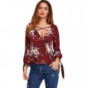 Women's Floral Dress Casual Style Long Sleeve Casual
