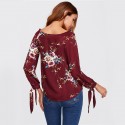 Women's Floral Dress Casual Style Long Sleeve Casual