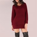 Women Casual Sweater Dress Winter Style Short Sleeve Short