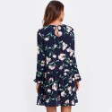 Women's Floral Dress Long Sleeve Stylish Casual Style