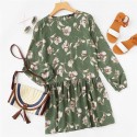 Women's Casual Floral Dress Autumn Style Casual