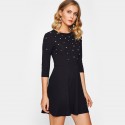 Women's Casual Dress Casual Style Elegant Embellished Pearl