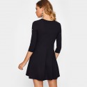 Vestido Basico Feminino Estilo Casual Elegante Perola Embelezado