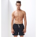 Men's Bermuda Print Red Minimalist Summer Beach Casual