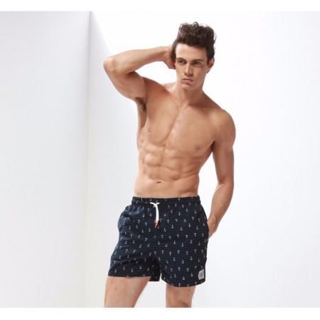 Bermuda Masculina Estampada Minimalista Vermelha Verão Praia Casual