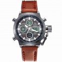 Watch Military Male Bracelet Leather Quartz Stainless Steel