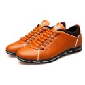 Shoes Social Yellow Male Leather Elegant Casual Shoe