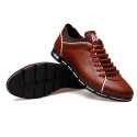 Shoes Social Yellow Male Leather Elegant Casual Shoe