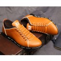 Shoes Social Brown Male Leather Elegant Casual Shoe