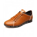 Shoes Social Brown Male Leather Elegant Casual Shoe