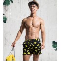 Short Batedeira Estampado Bananas Masculino Curto Moda Verão Praia