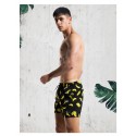 Short Batedeira Estampado Bananas Masculino Curto Moda Verão Praia