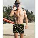 Short Batedeira Estampado Bananas Masculino Curto Moda Verão Praia