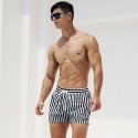 Moda Short Listrado Masculino Verão Estampado Casual Férias Usar Praia