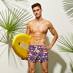 Short Pra Badedeira Men's Short Floral Striped Promo A Adjustable