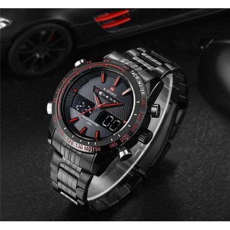 Clock Estportivo Male Quartz Analog Digital Red