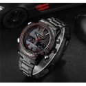 Clock Estportivo Male Quartz Analog Digital Red