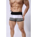 Men's BodyBuilding Underwear Fashion Summer Beach Striped Sunga