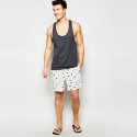 Men's White Minimalist Shorts