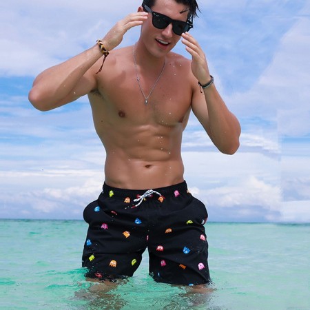 Pac-Man Blender Short Print Men's Beach Short Fashion