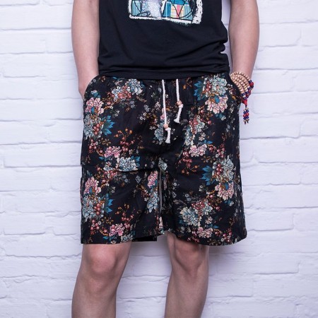 Short Floral Masculino Estampado Casual Moda Juvenil Urbana Funk